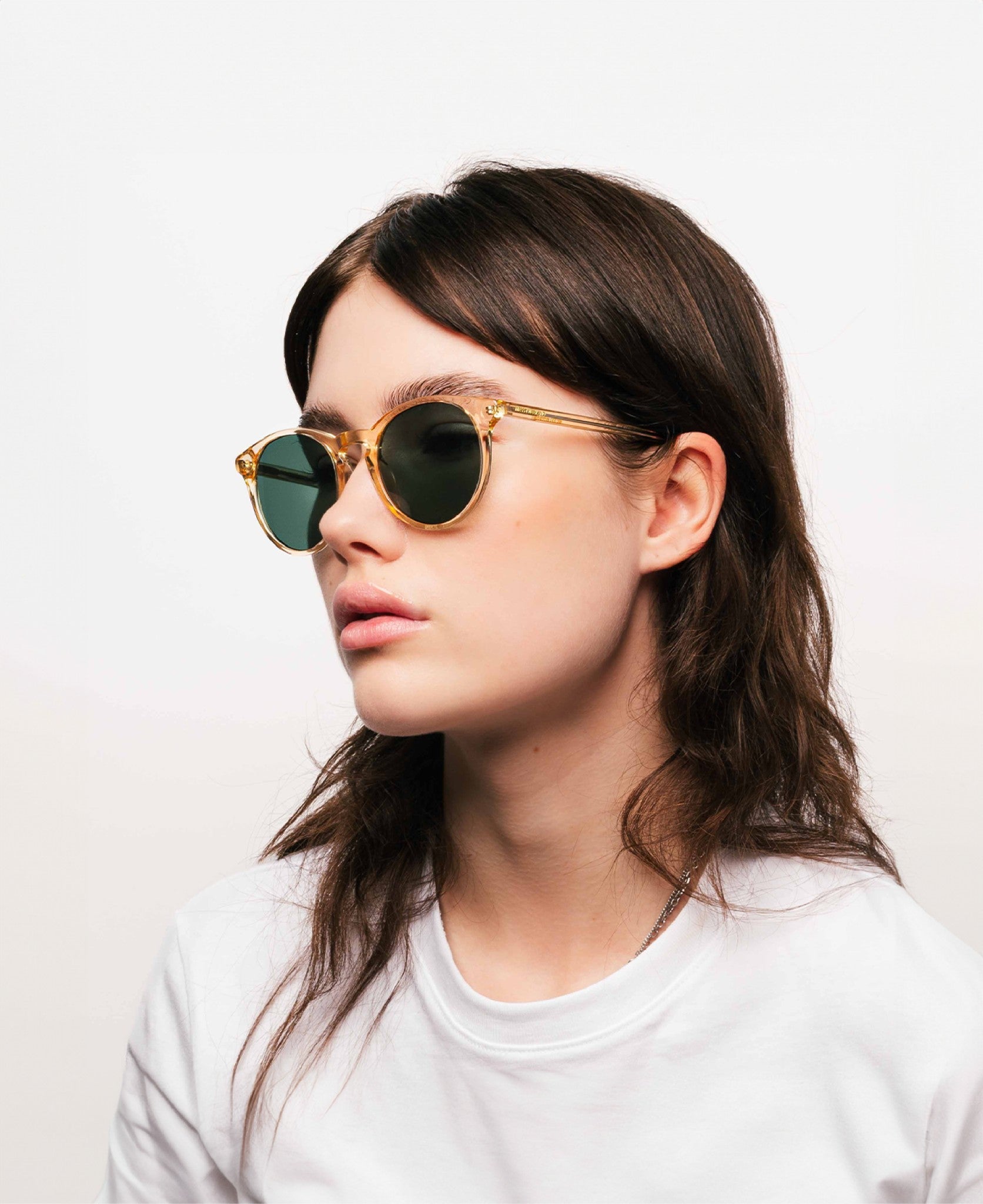 NEW DEPP Champagne Sunglasses – Green Lens |MESSYWEEKEND